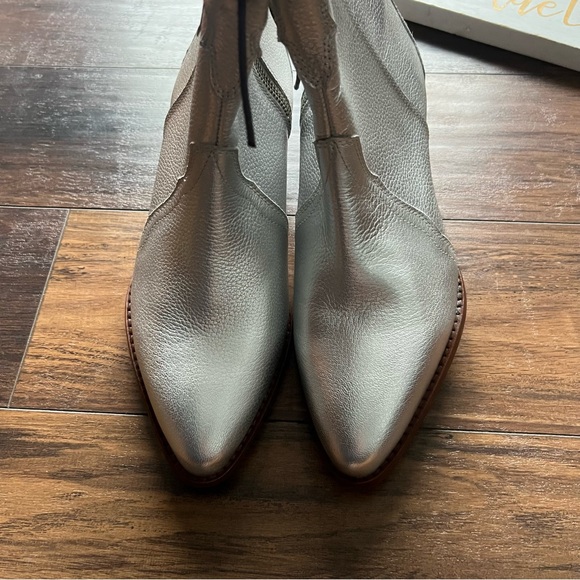 Free People New Frontier Silver Western Boots NWOT - Picture 5 of 9